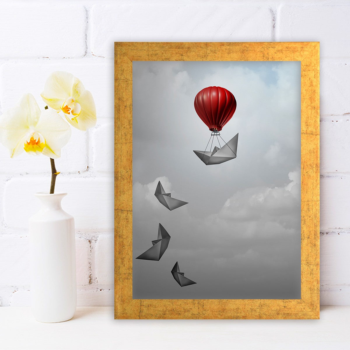 Quadro Decorativo MDF Emoldurado - Arte Multicolor 24x29cm com Moldura de Madeira 2cm