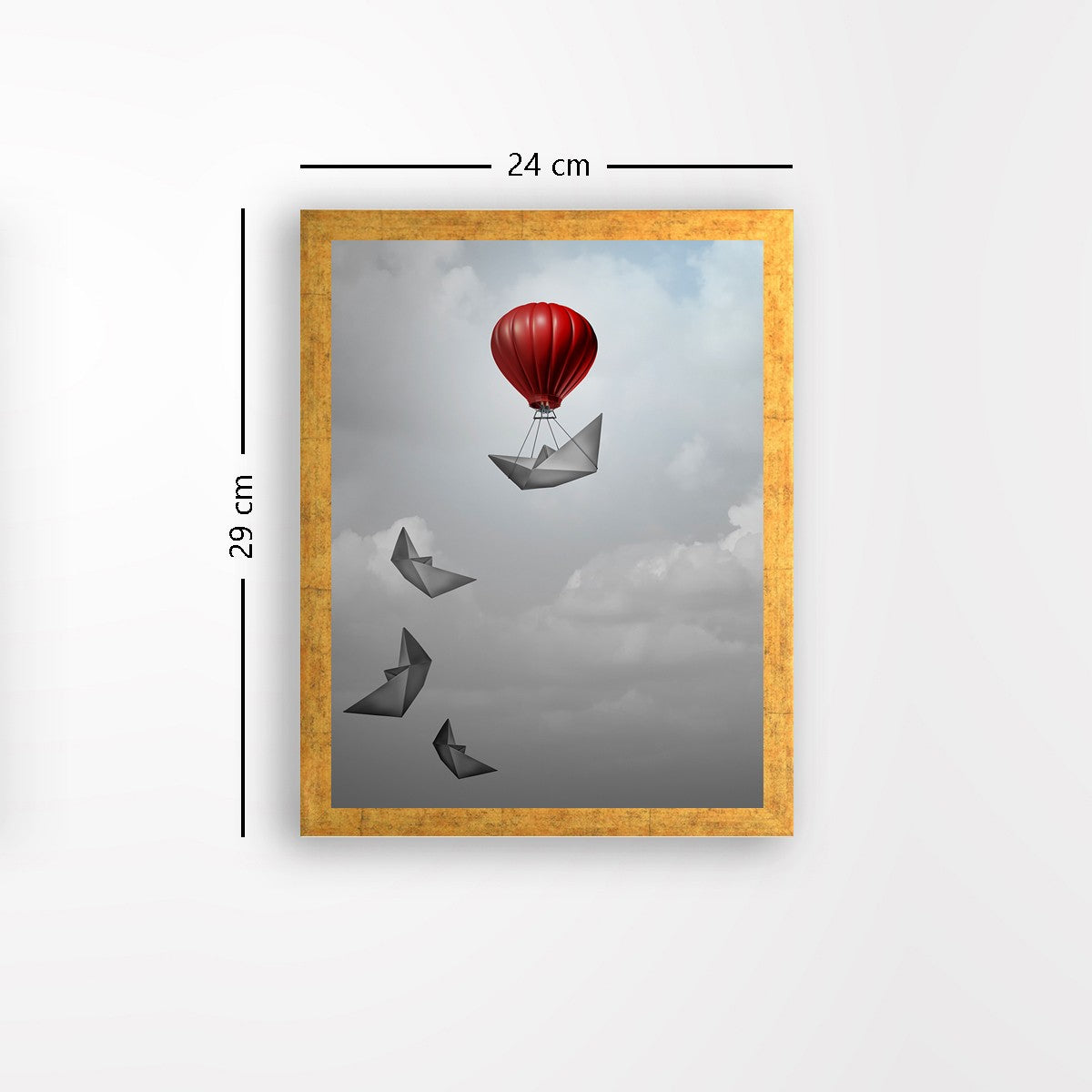 Quadro Decorativo MDF Emoldurado - Arte Multicolor 24x29cm com Moldura de Madeira 2cm