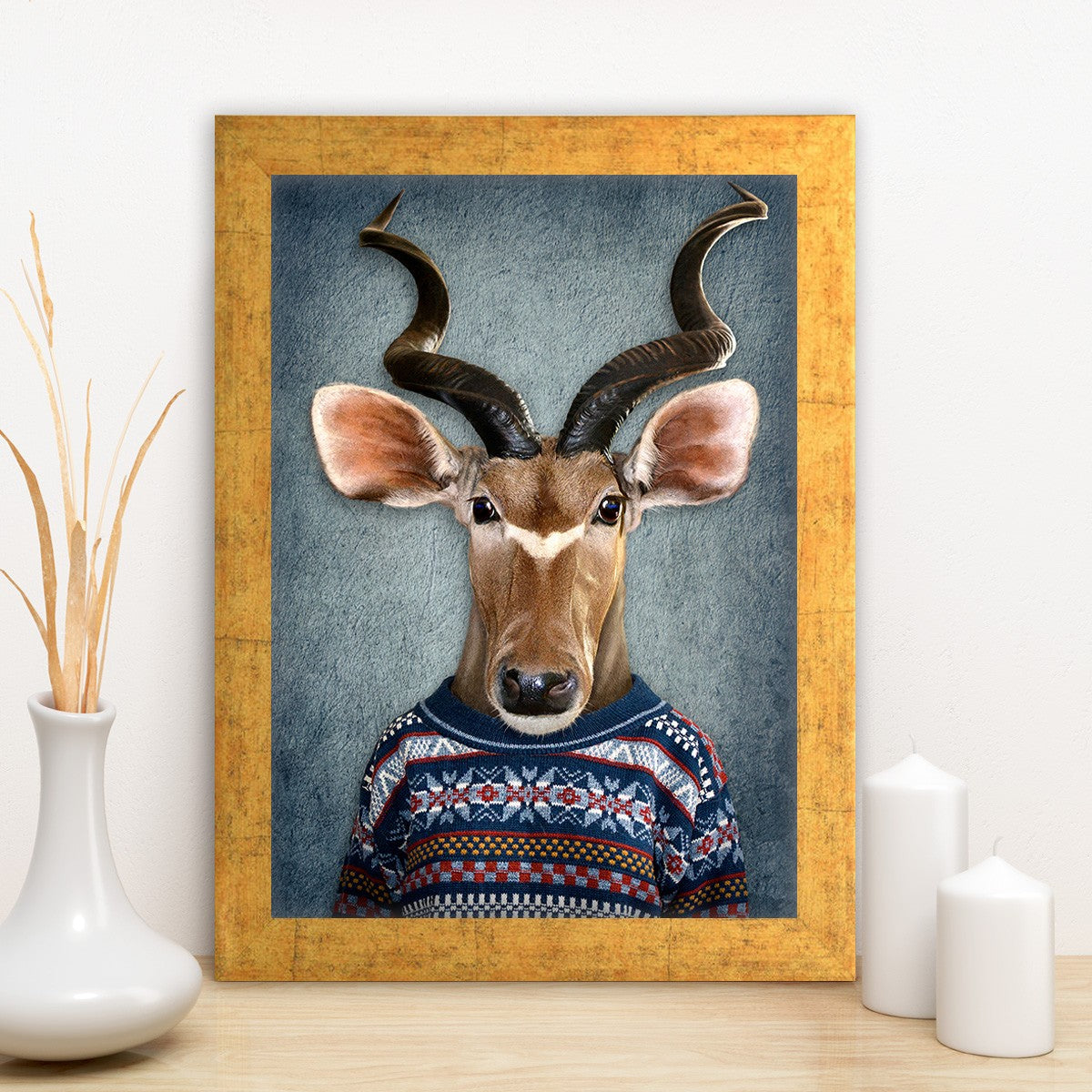 Quadro Decorativo MDF Emoldurado - Arte Multicolor 24x29cm com Moldura de Madeira 2cm