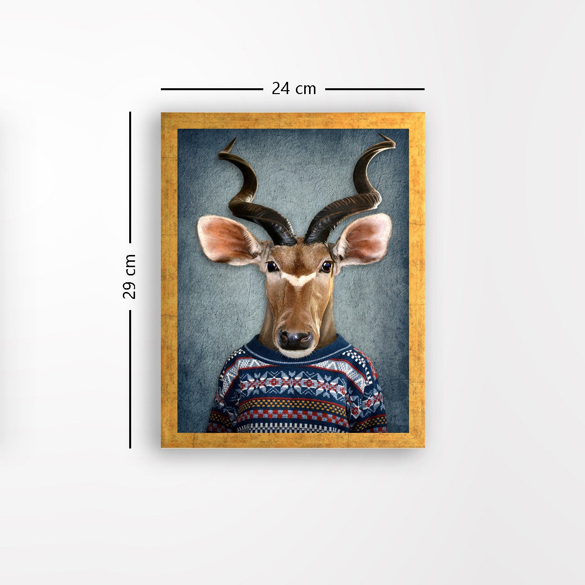 Quadro Decorativo MDF Emoldurado - Arte Multicolor 24x29cm com Moldura de Madeira 2cm