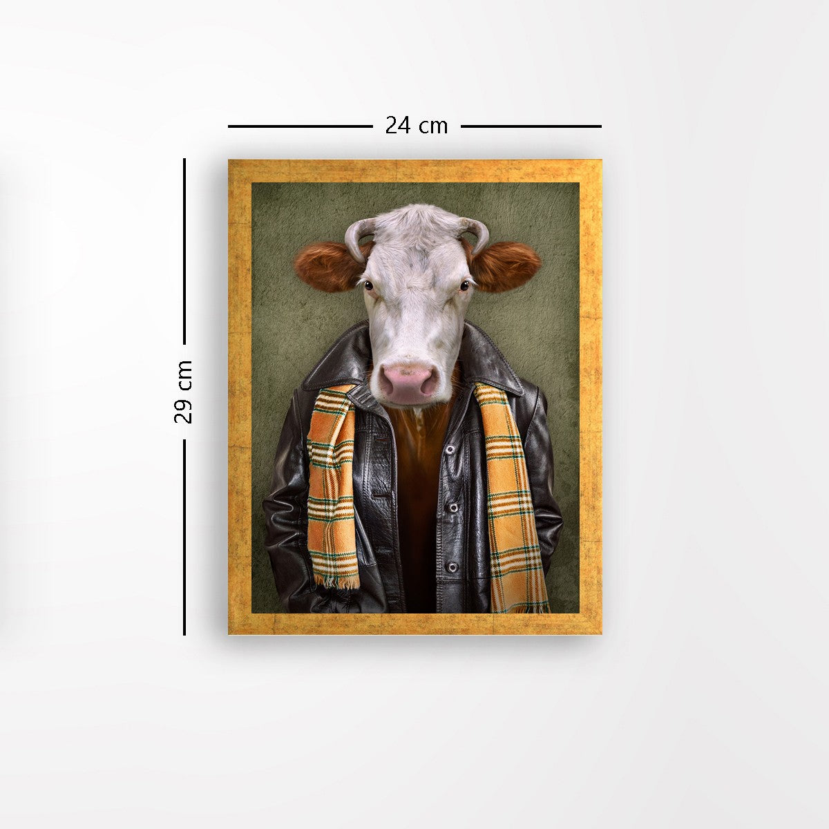 Quadro Decorativo MDF Emoldurado - Arte Multicolor 24x29cm com Moldura de Madeira 2cm