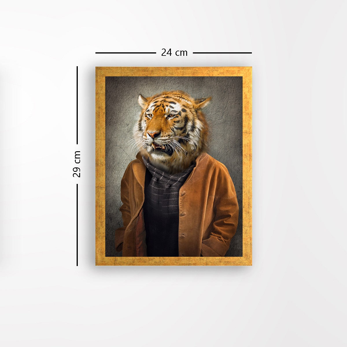 Quadro Decorativo MDF Emoldurado - Arte Multicolor 24x29cm com Moldura de Madeira 2cm