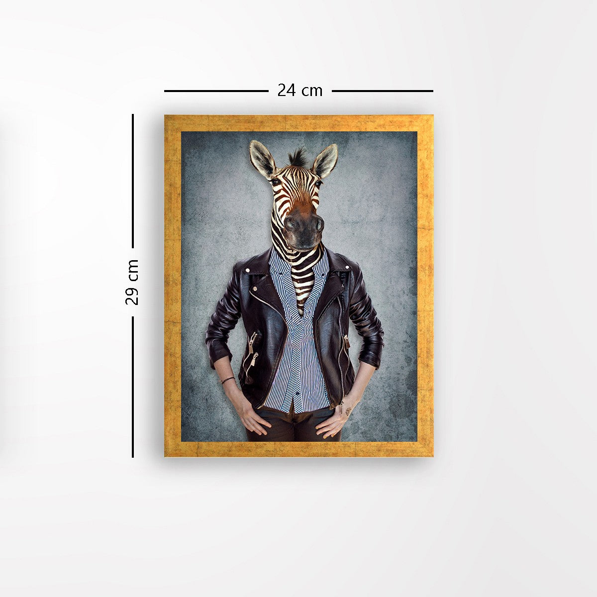 Quadro Decorativo MDF Emoldurado - Arte Multicolor 24x29cm com Moldura de Madeira 2cm