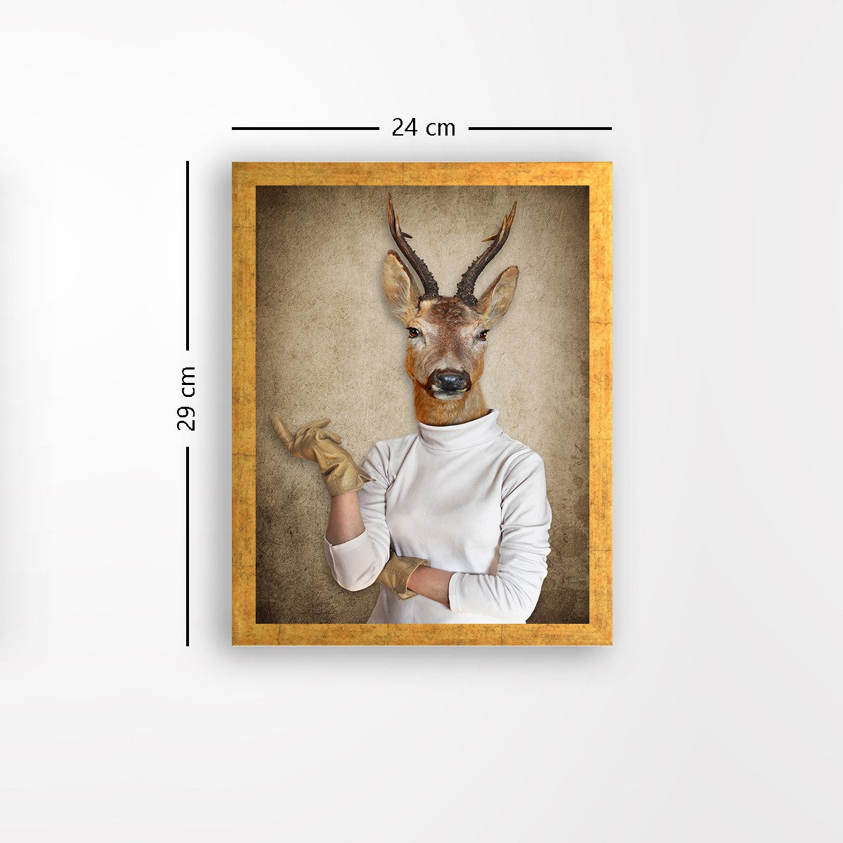 Quadro Decorativo MDF Emoldurado - Arte Multicolor 24x29cm com Moldura de Madeira 2cm