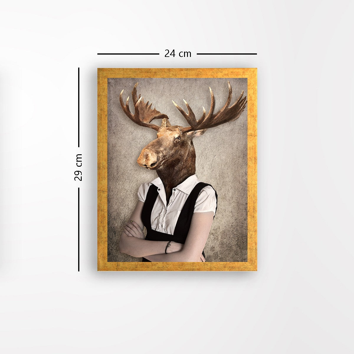 Quadro Decorativo MDF Emoldurado - Arte Multicolor 24x29cm com Moldura de Madeira 2cm