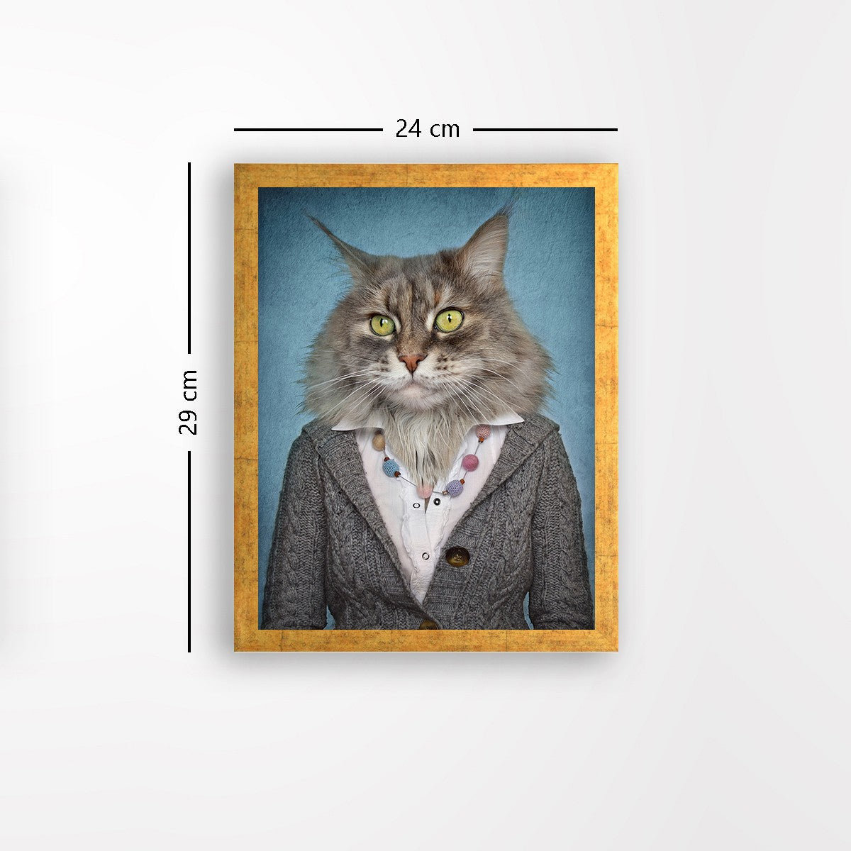 Quadro Decorativo MDF Emoldurado - Arte Multicolor 24x29cm com Moldura de Madeira 2cm