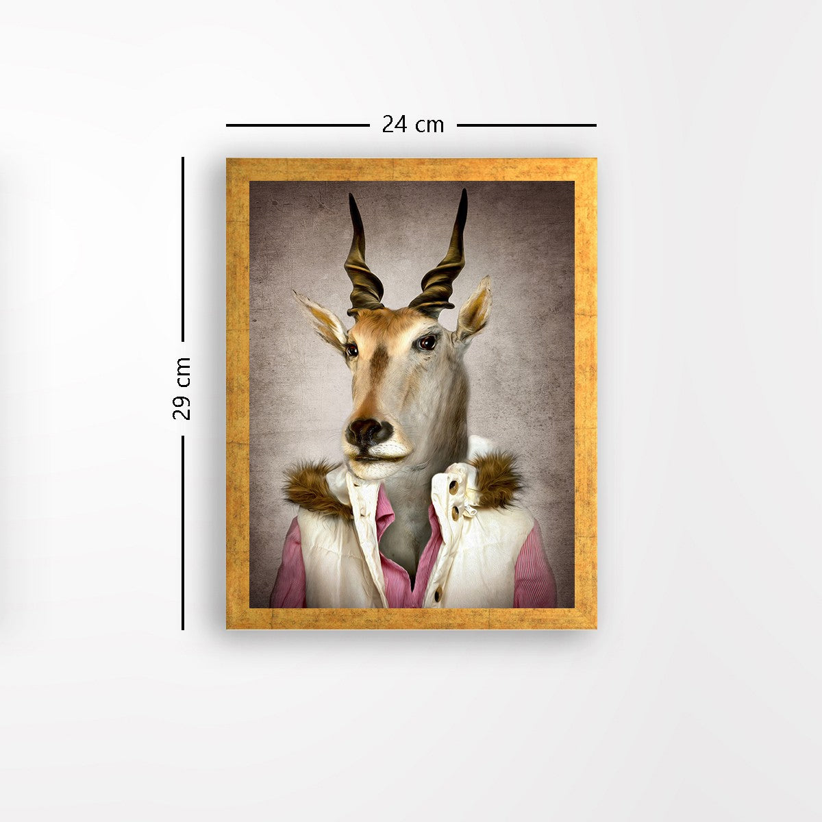 Quadro Decorativo MDF Emoldurado - Arte Multicolor 24x29cm com Moldura de Madeira 2cm