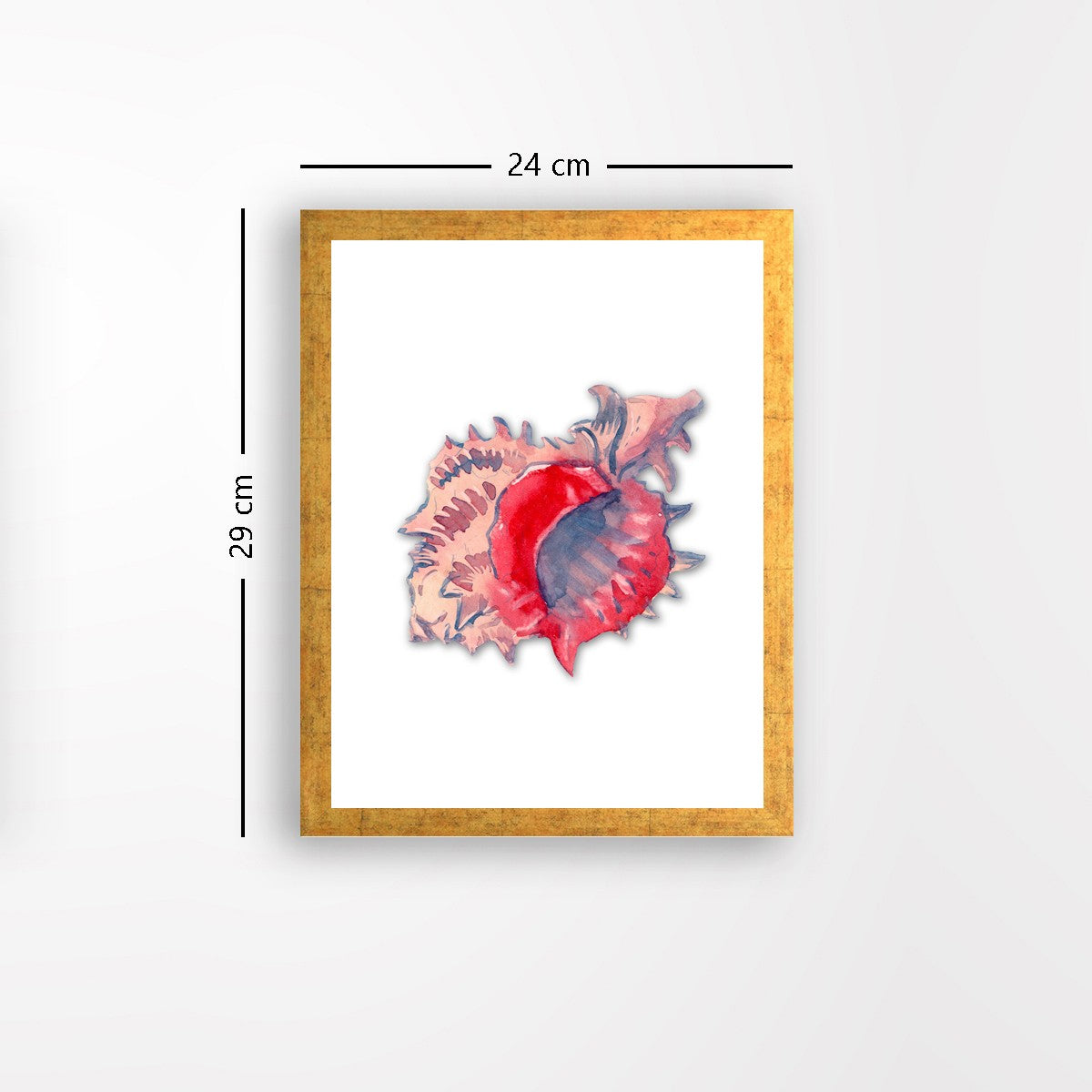 Quadro Decorativo MDF Emoldurado - Arte Multicolor 24x29cm com Moldura de Madeira 2cm