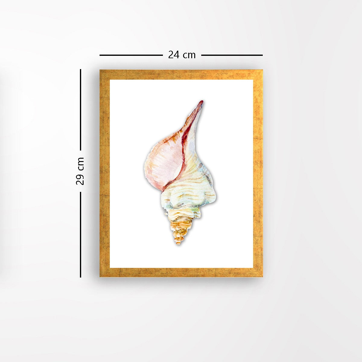 Quadro Decorativo MDF Emoldurado - Arte Multicolor 24x29cm com Moldura de Madeira 2cm