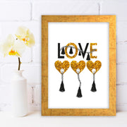 Quadro Decorativo MDF Emoldurado - Arte Multicolor 24x29cm com Moldura de Madeira 2cm