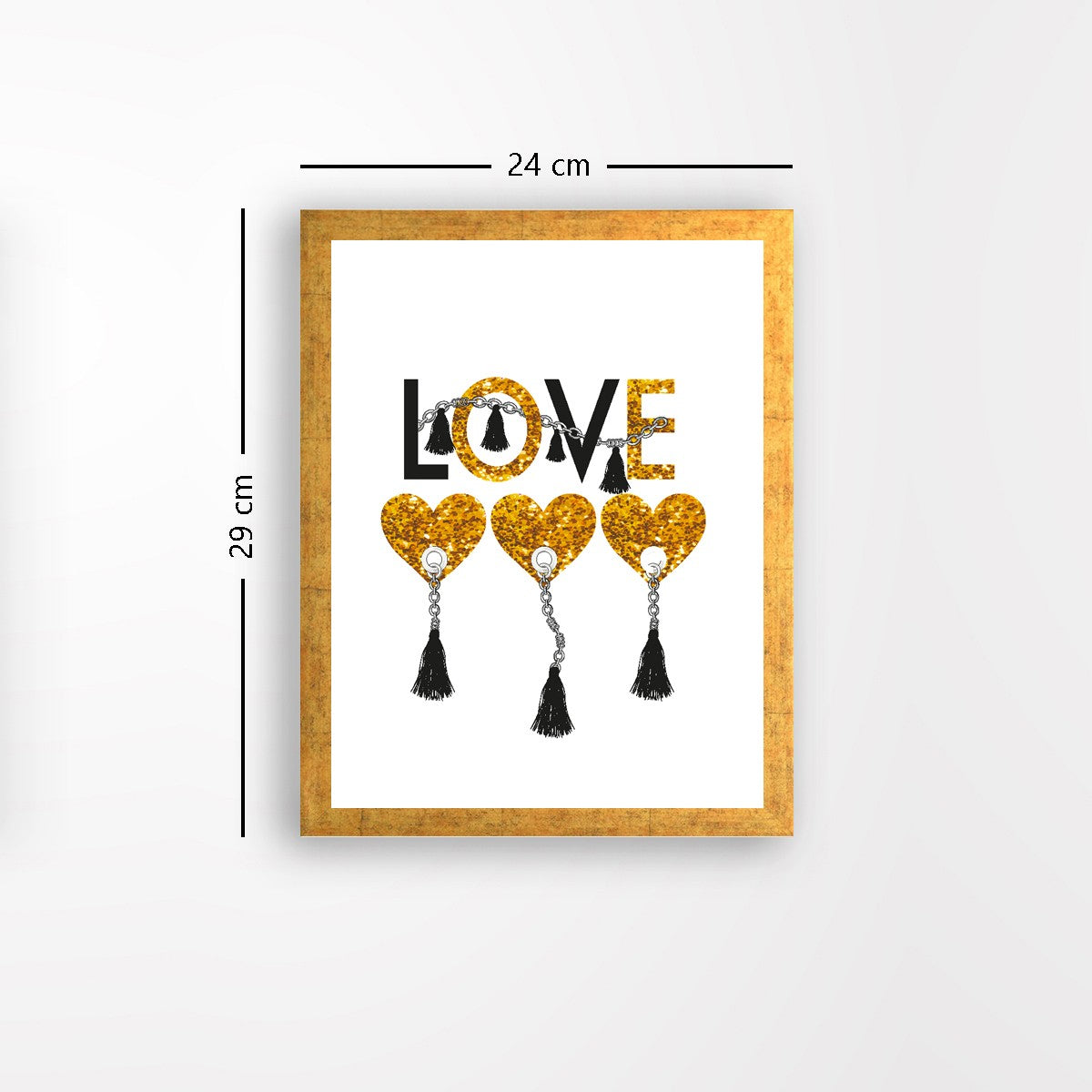 Quadro Decorativo MDF Emoldurado - Arte Multicolor 24x29cm com Moldura de Madeira 2cm