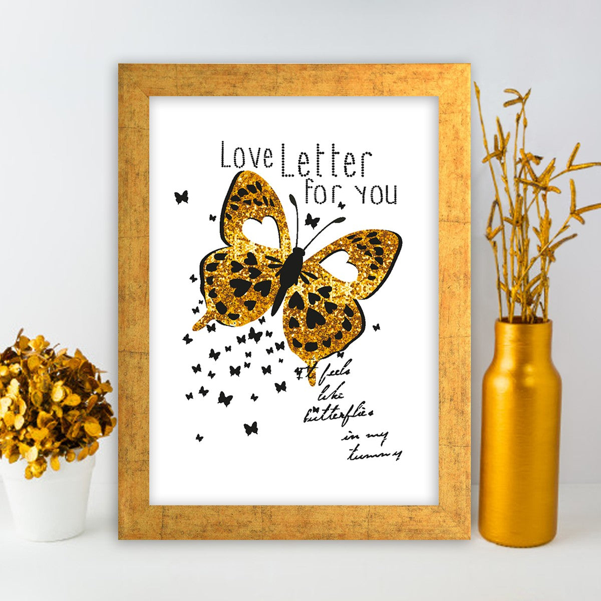 Quadro Decorativo MDF Emoldurado - Arte Multicolor 24x29cm com Moldura de Madeira 2cm