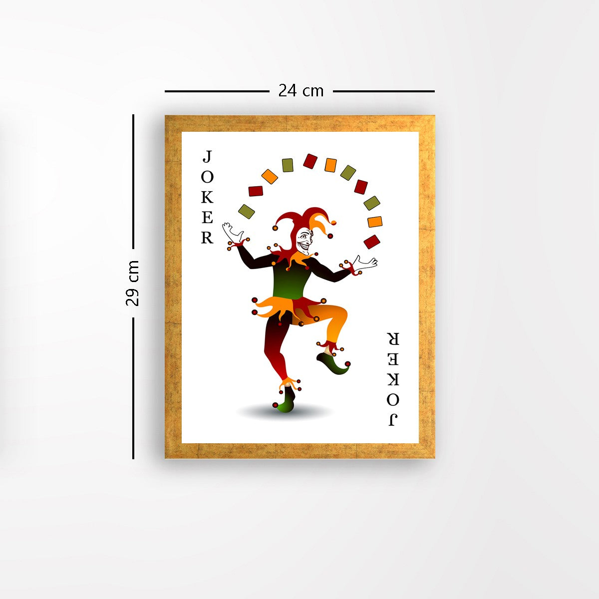 Quadro Decorativo MDF Emoldurado - Arte Multicolor 24x29cm com Moldura de Madeira 2cm