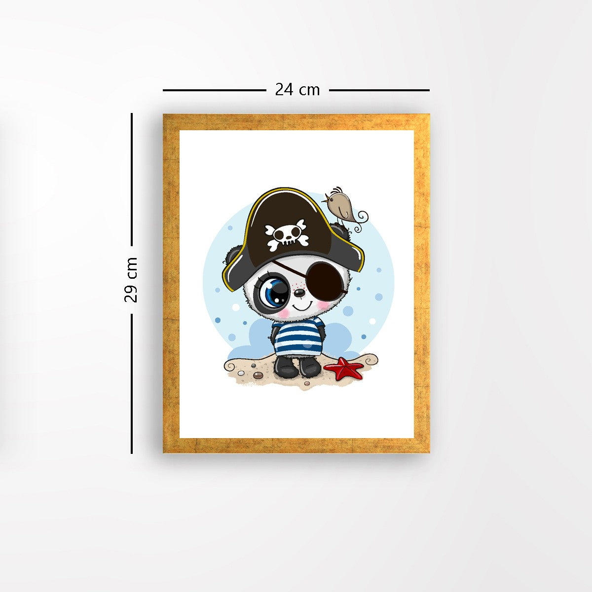 Quadro Decorativo MDF Emoldurado - Arte Multicolor 24x29cm com Moldura de Madeira 2cm