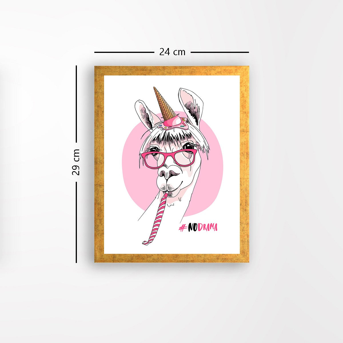 Quadro Decorativo MDF Emoldurado - Arte Multicolor 24x29cm com Moldura de Madeira 2cm