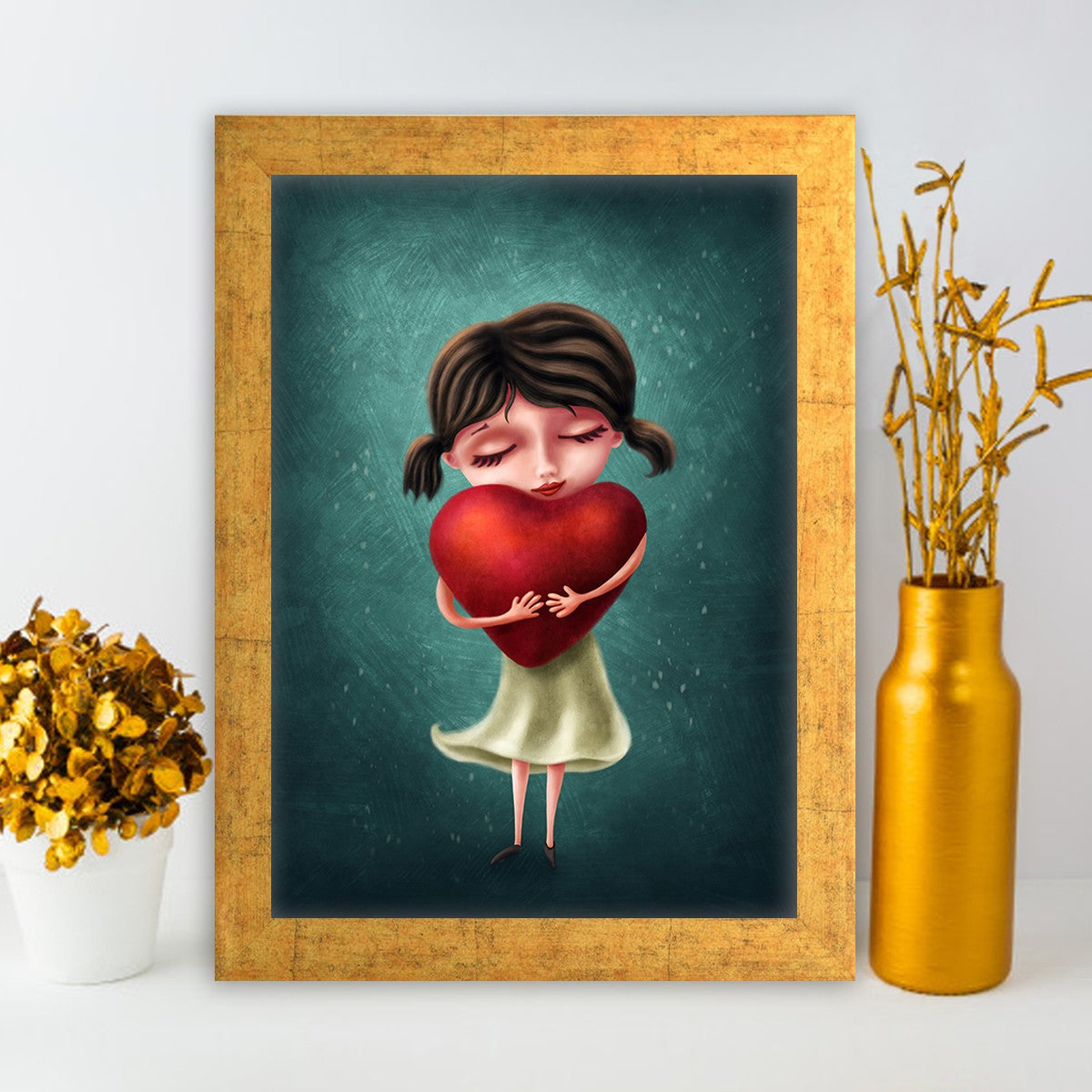 Quadro Decorativo MDF Emoldurado - Arte Multicolor 24x29cm com Moldura de Madeira 2cm