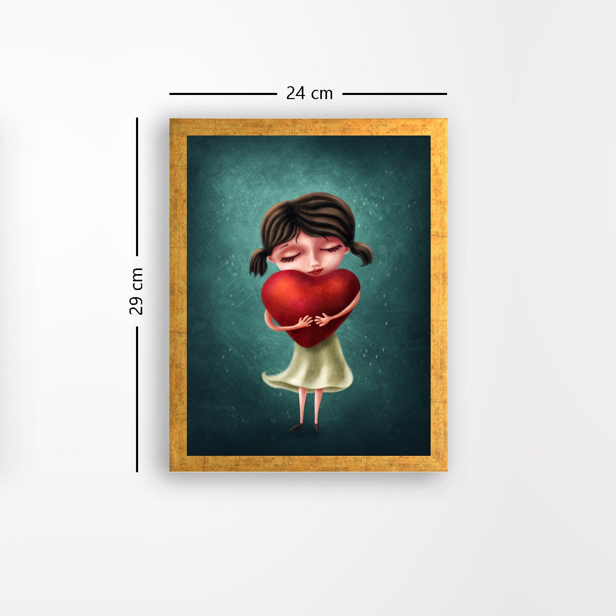 Quadro Decorativo MDF Emoldurado - Arte Multicolor 24x29cm com Moldura de Madeira 2cm