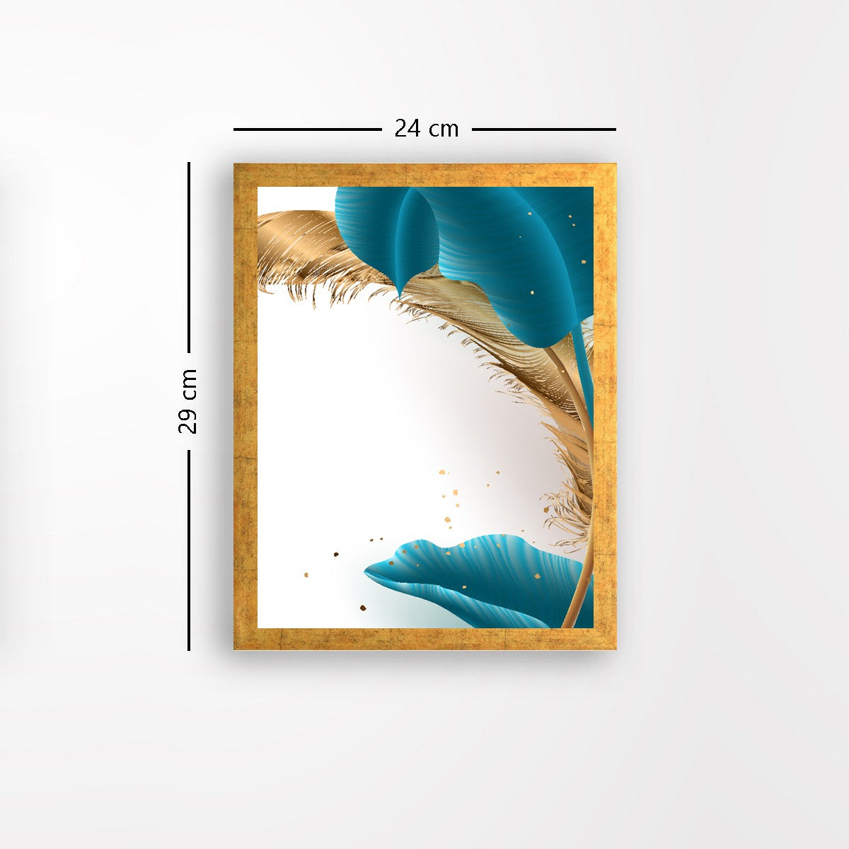 Quadro Decorativo MDF Emoldurado - Arte Multicolor 24x29cm com Moldura de Madeira 2cm