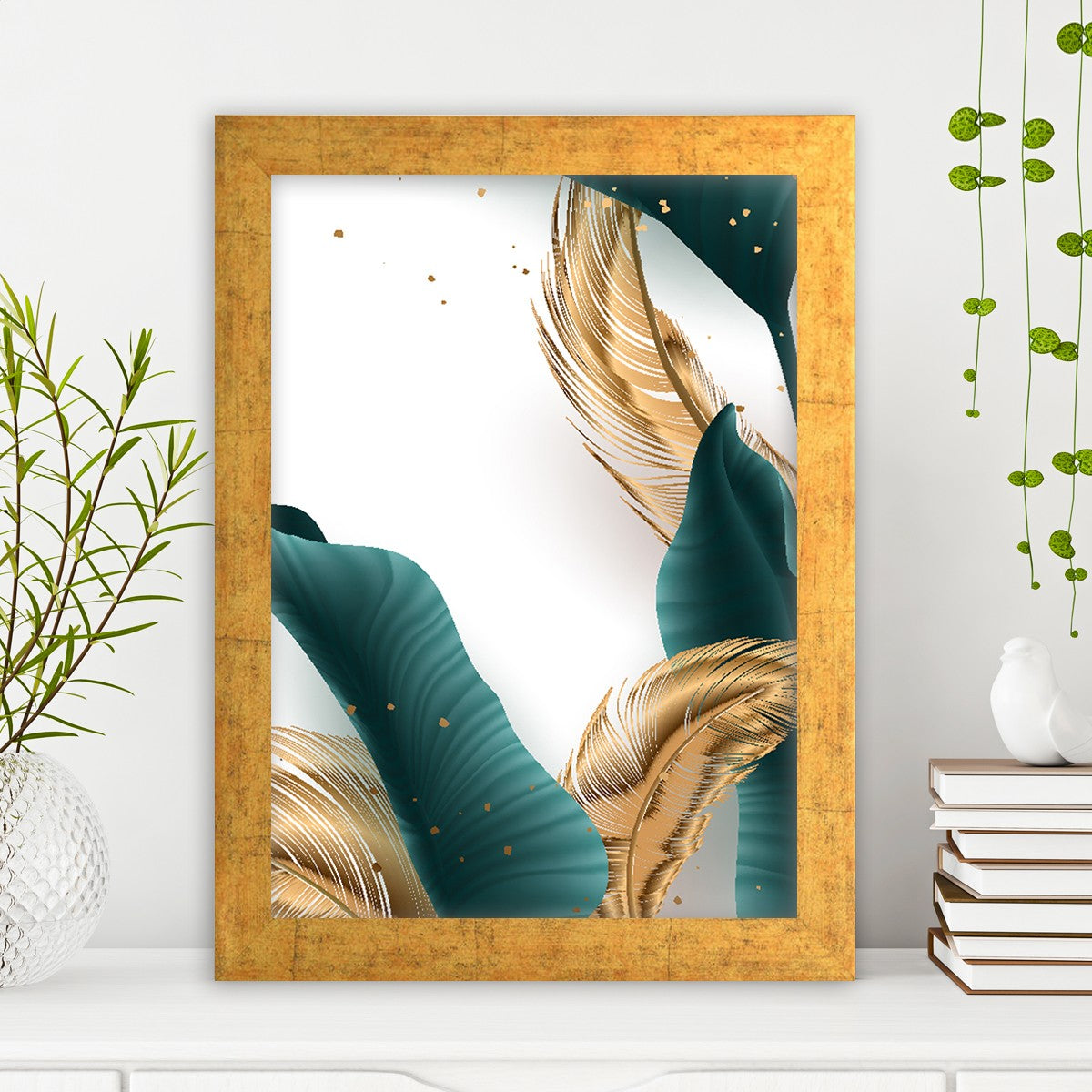 Quadro Decorativo MDF Emoldurado - Arte Multicolor 24x29cm com Moldura de Madeira 2cm