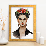 Quadro Decorativo MDF Emoldurado - Arte Multicolor 24x29cm com Moldura de Madeira 2cm