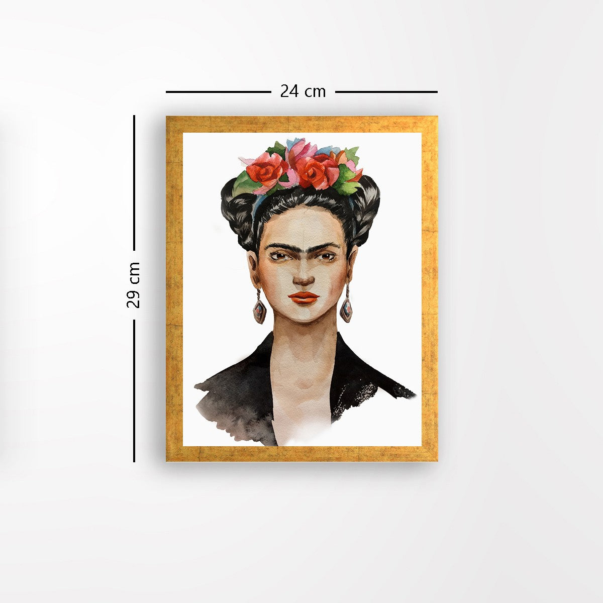 Quadro Decorativo MDF Emoldurado - Arte Multicolor 24x29cm com Moldura de Madeira 2cm