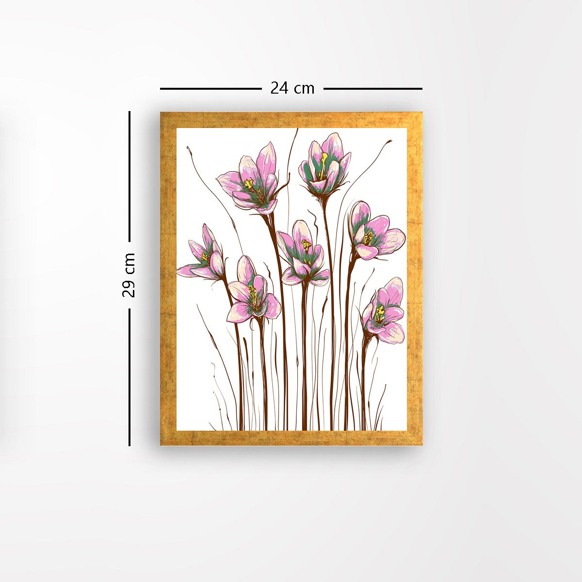 Quadro Decorativo MDF Emoldurado - Arte Multicolor 24x29cm com Moldura de Madeira 2cm