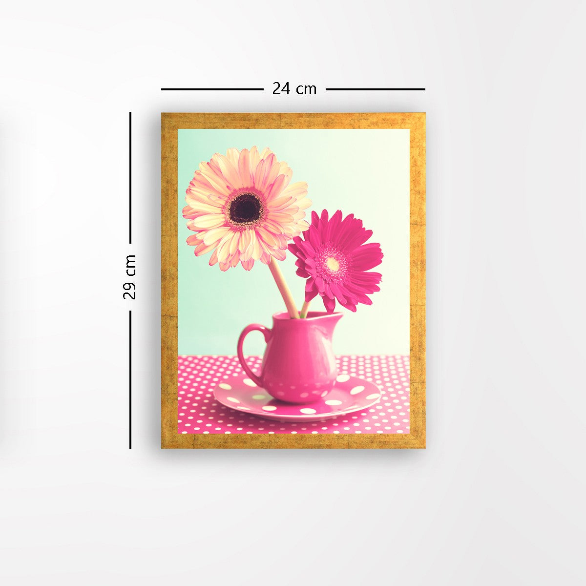 Quadro Decorativo MDF Emoldurado - Arte Multicolor 24x29cm com Moldura de Madeira 2cm