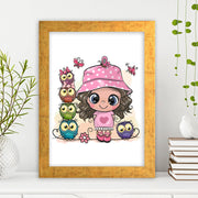 Quadro Decorativo MDF Emoldurado - Arte Multicolor 24x29cm com Moldura de Madeira 2cm