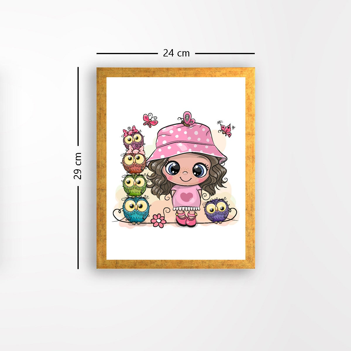 Quadro Decorativo MDF Emoldurado - Arte Multicolor 24x29cm com Moldura de Madeira 2cm