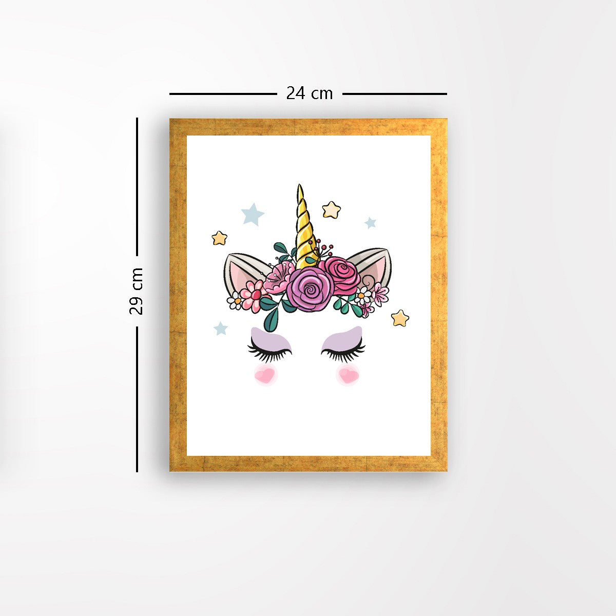 Quadro Decorativo MDF Emoldurado - Arte Multicolor 24x29cm com Moldura de Madeira 2cm