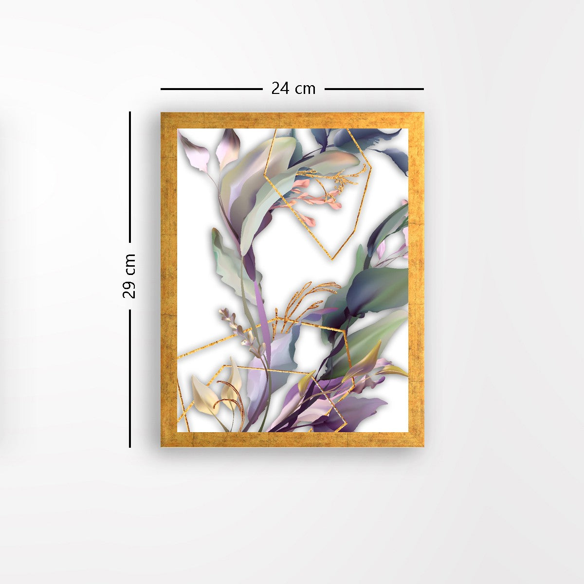 Quadro Decorativo MDF Emoldurado - Arte Multicolor 24x29cm com Moldura de Madeira 2cm