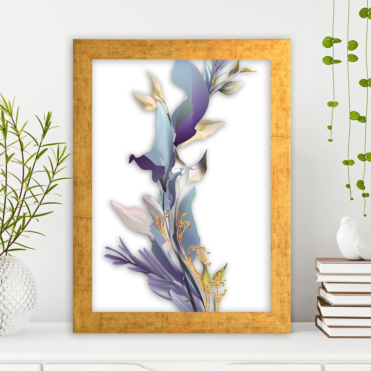 Quadro Decorativo MDF Emoldurado - Arte Multicolor 24x29cm com Moldura de Madeira 2cm