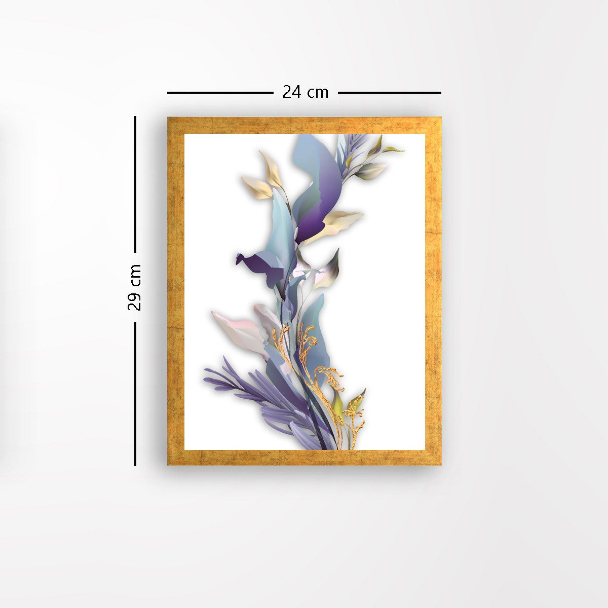 Quadro Decorativo MDF Emoldurado - Arte Multicolor 24x29cm com Moldura de Madeira 2cm