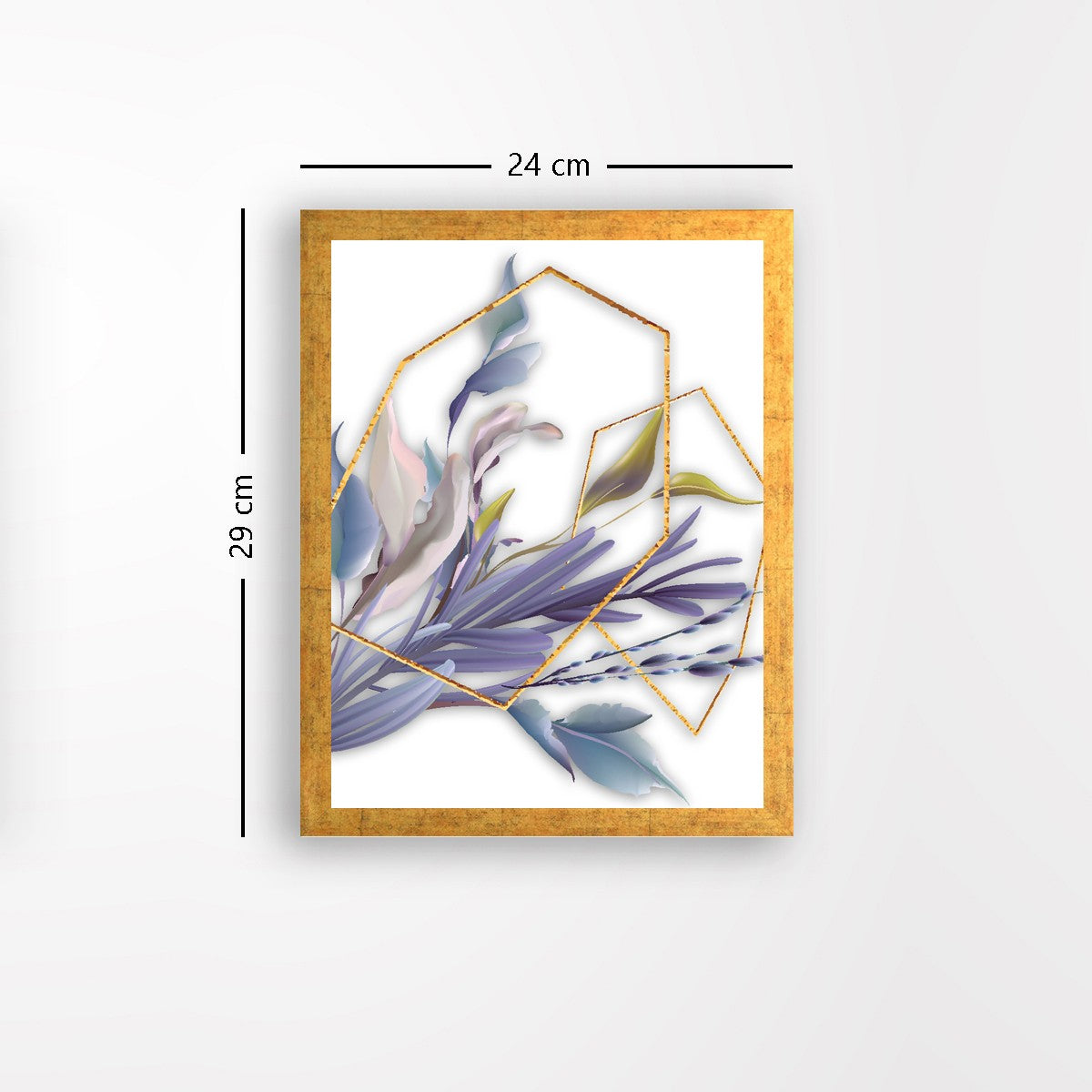 Quadro Decorativo MDF Emoldurado - Arte Multicolor 24x29cm com Moldura de Madeira 2cm