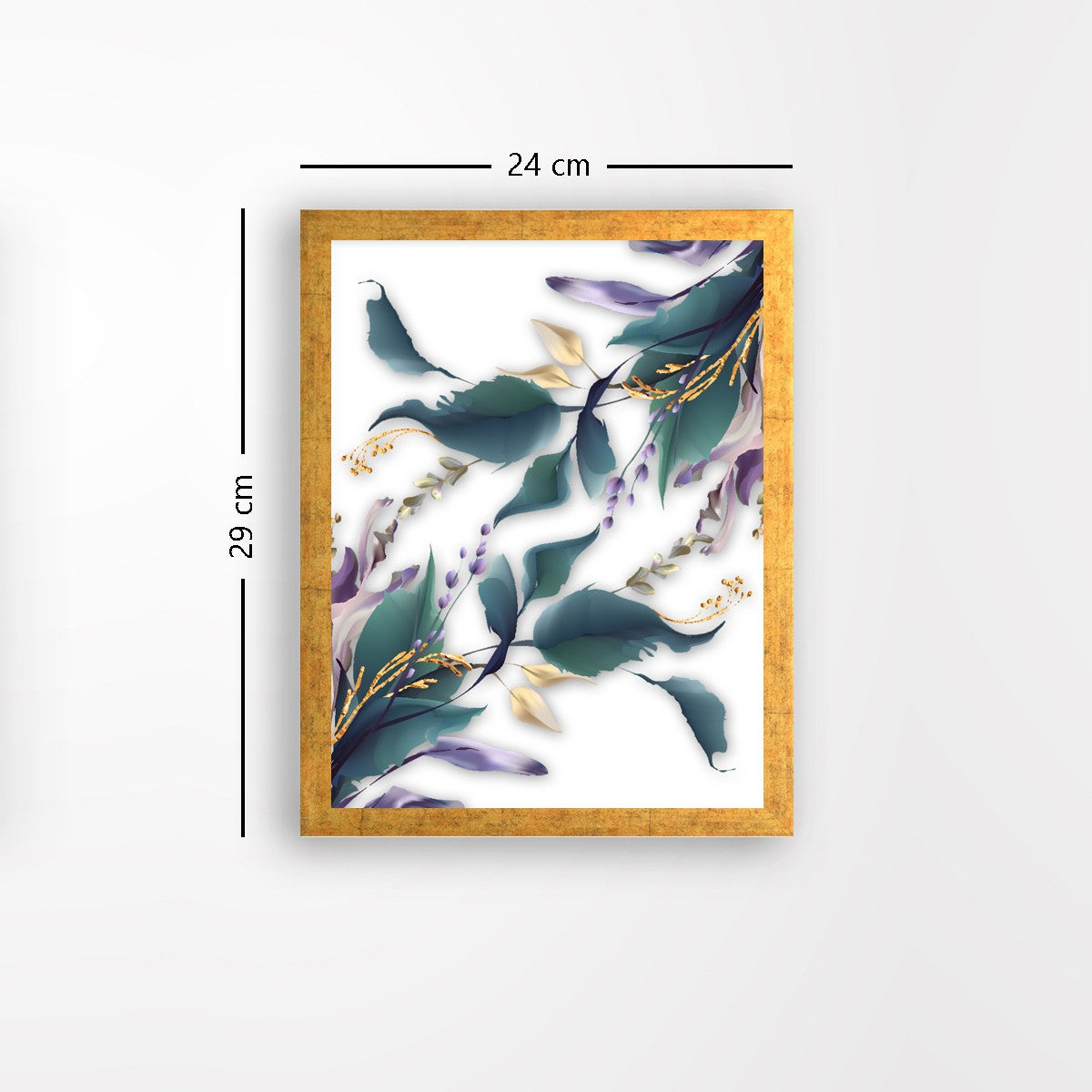 Quadro Decorativo MDF Emoldurado - Arte Multicolor 24x29cm com Moldura de Madeira 2cm