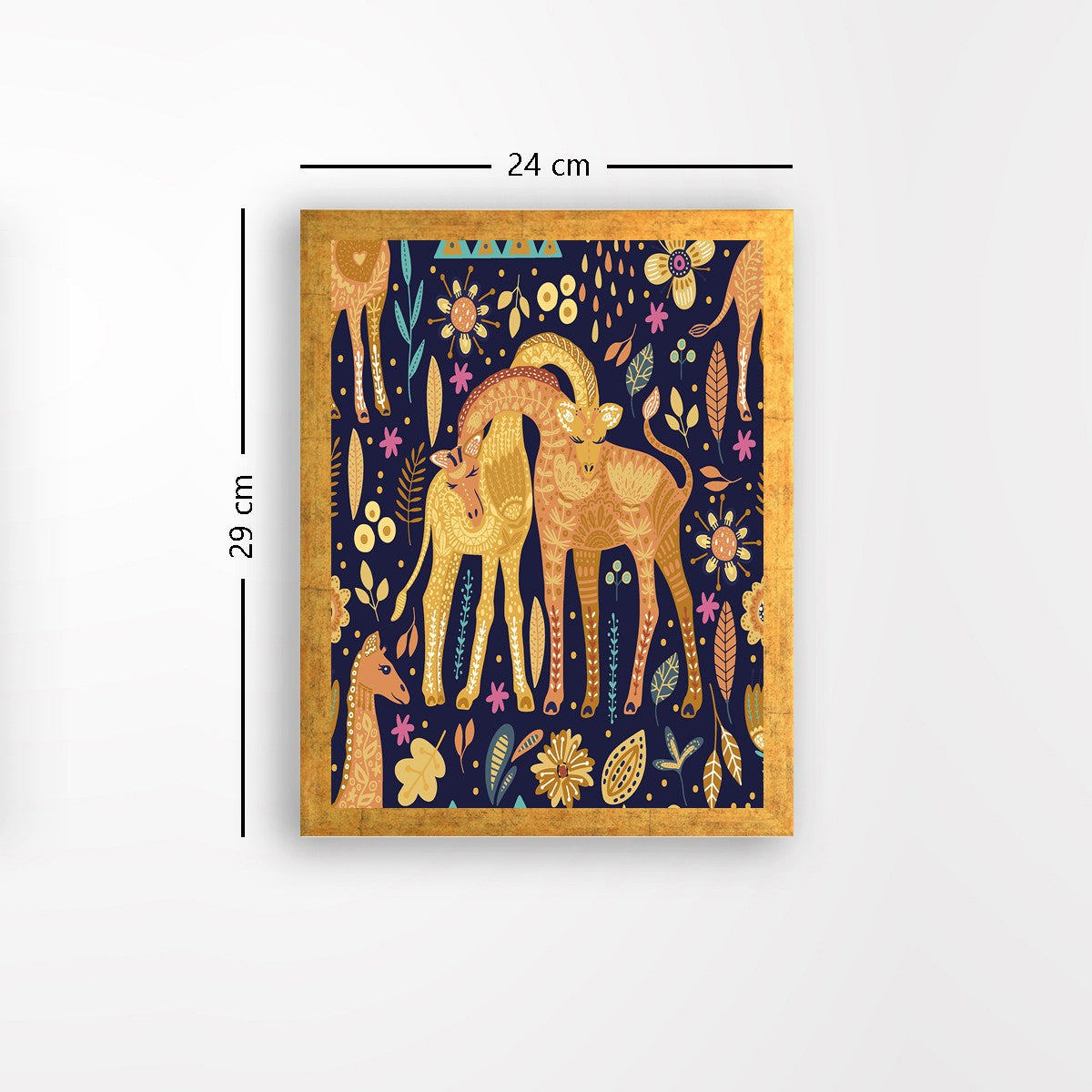 Quadro Decorativo MDF Emoldurado - Arte Multicolor 24x29cm com Moldura de Madeira 2cm