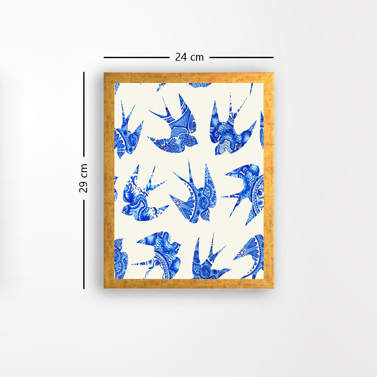 Quadro Decorativo MDF Emoldurado - Arte Multicolor 24x29cm com Moldura de Madeira 2cm