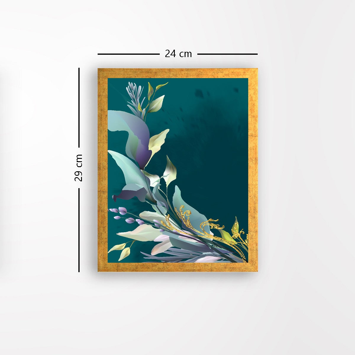 Quadro Decorativo MDF Emoldurado - Arte Multicolor 24x29cm com Moldura de Madeira 2cm