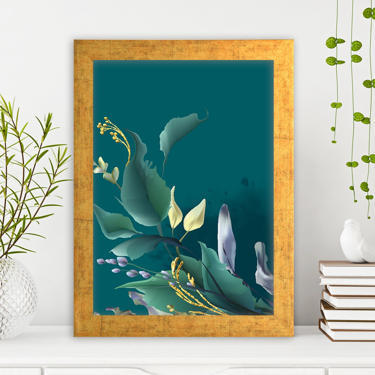 Quadro Decorativo MDF Emoldurado - Arte Multicolor 24x29cm com Moldura de Madeira 2cm