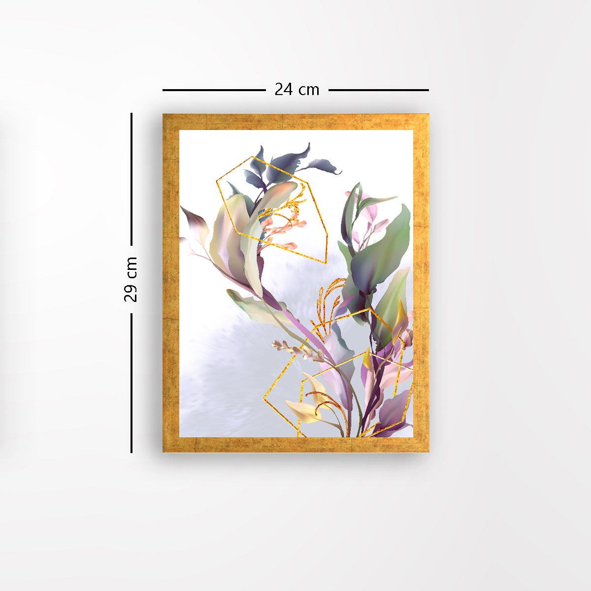 Quadro Decorativo MDF Emoldurado - Arte Multicolor 24x29cm com Moldura de Madeira 2cm