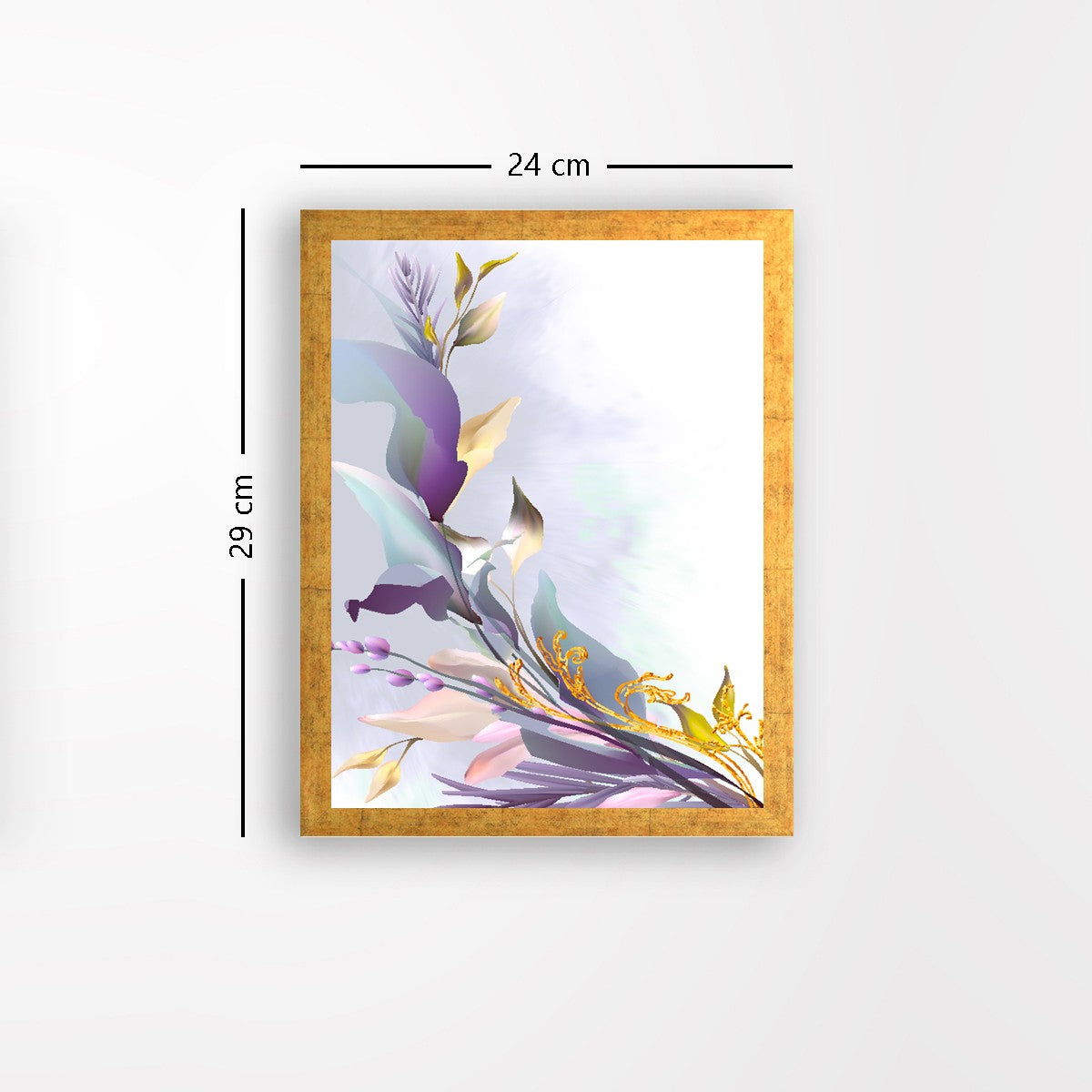 Quadro Decorativo MDF Emoldurado - Arte Multicolor 24x29cm com Moldura de Madeira 2cm