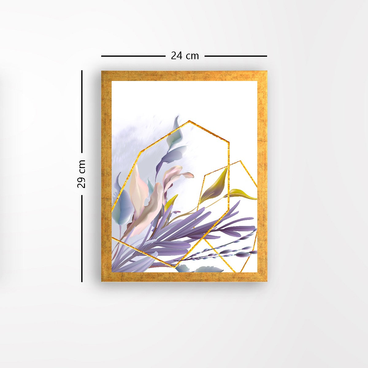 Quadro Decorativo MDF Emoldurado - Arte Multicolor 24x29cm com Moldura de Madeira 2cm