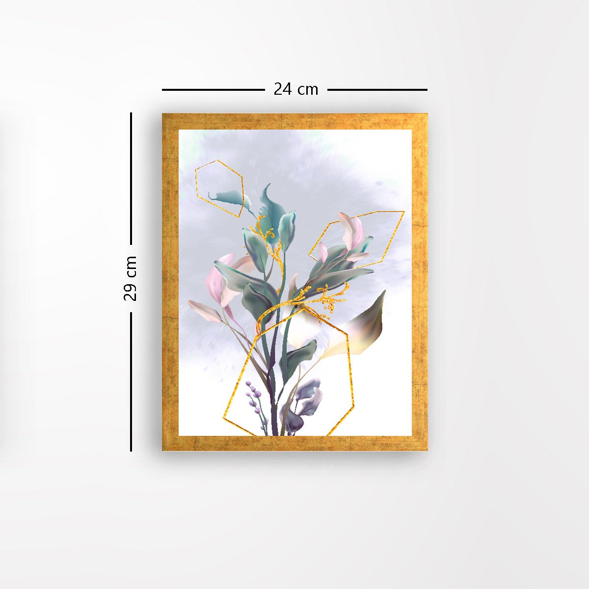 Quadro Decorativo MDF Emoldurado - Arte Multicolor 24x29cm com Moldura de Madeira 2cm