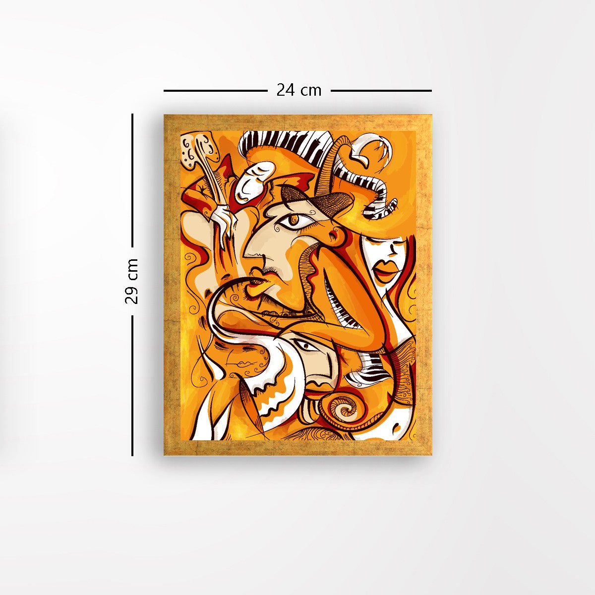 Quadro Decorativo MDF Emoldurado - Arte Multicolor 24x29cm com Moldura de Madeira 2cm