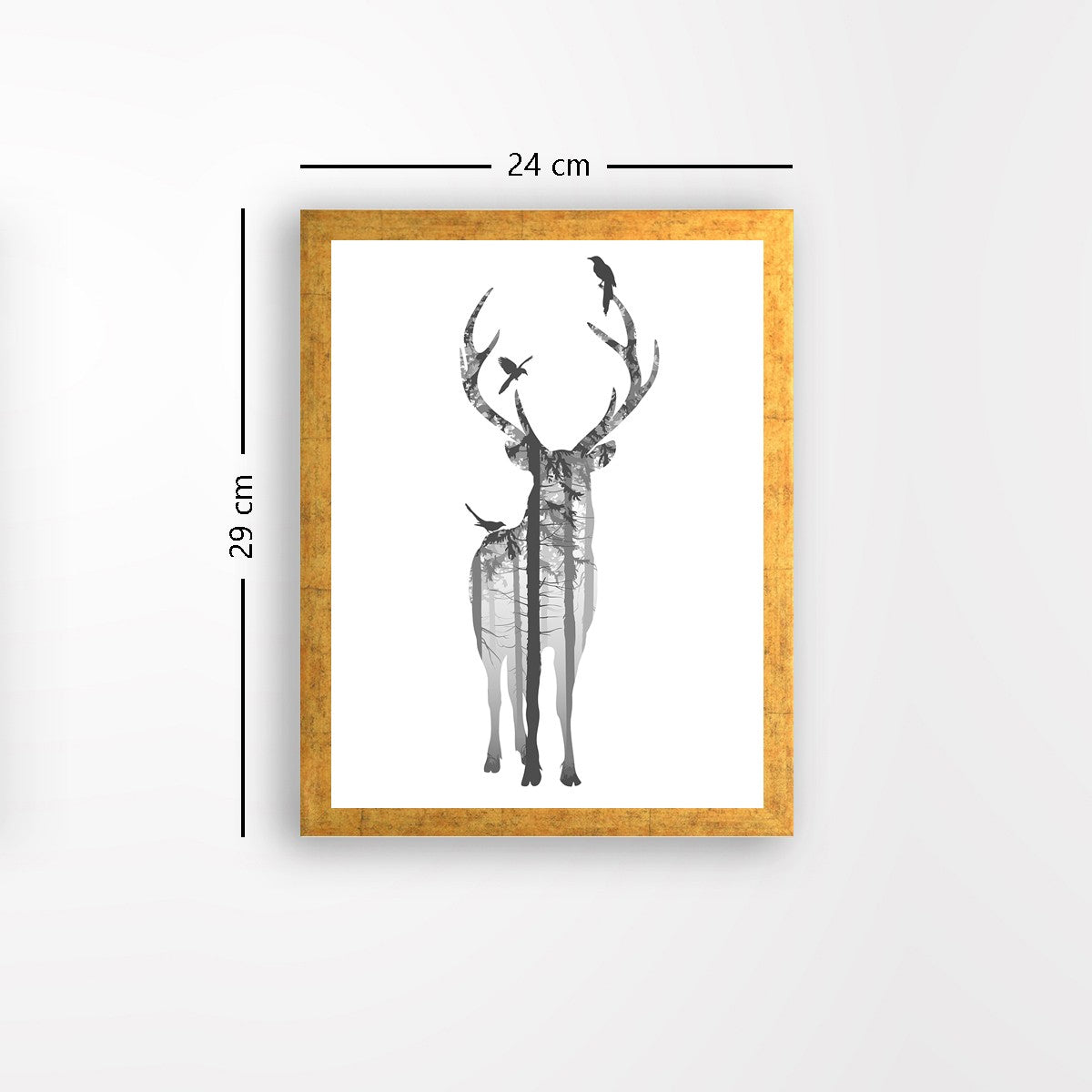 Quadro Decorativo MDF Emoldurado - Arte Multicolor 24x29cm com Moldura de Madeira 2cm