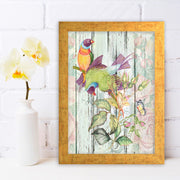 Quadro Decorativo MDF Emoldurado - Arte Multicolor 24x29cm com Moldura de Madeira 2cm