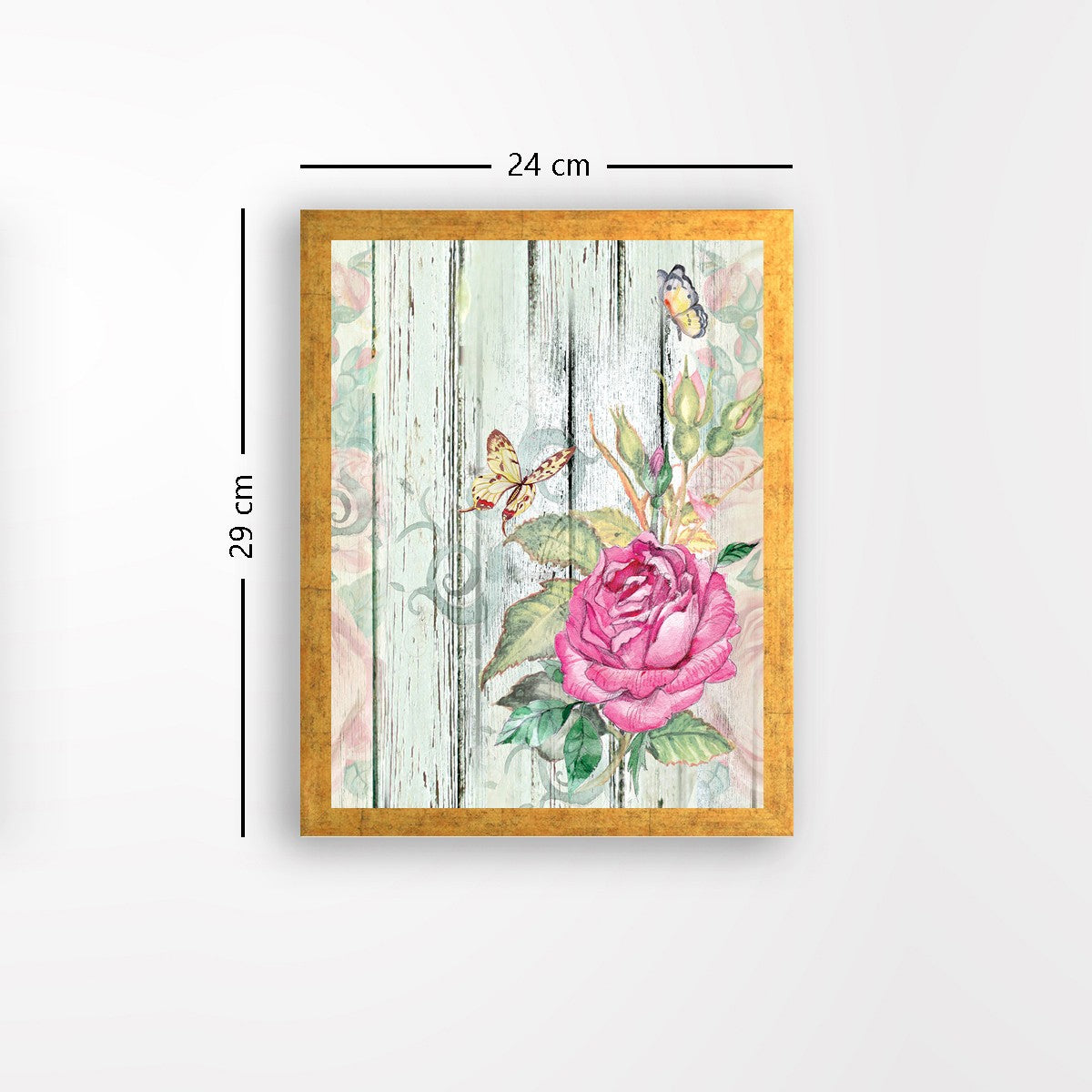 Quadro Decorativo MDF Emoldurado - Arte Multicolor 24x29cm com Moldura de Madeira 2cm