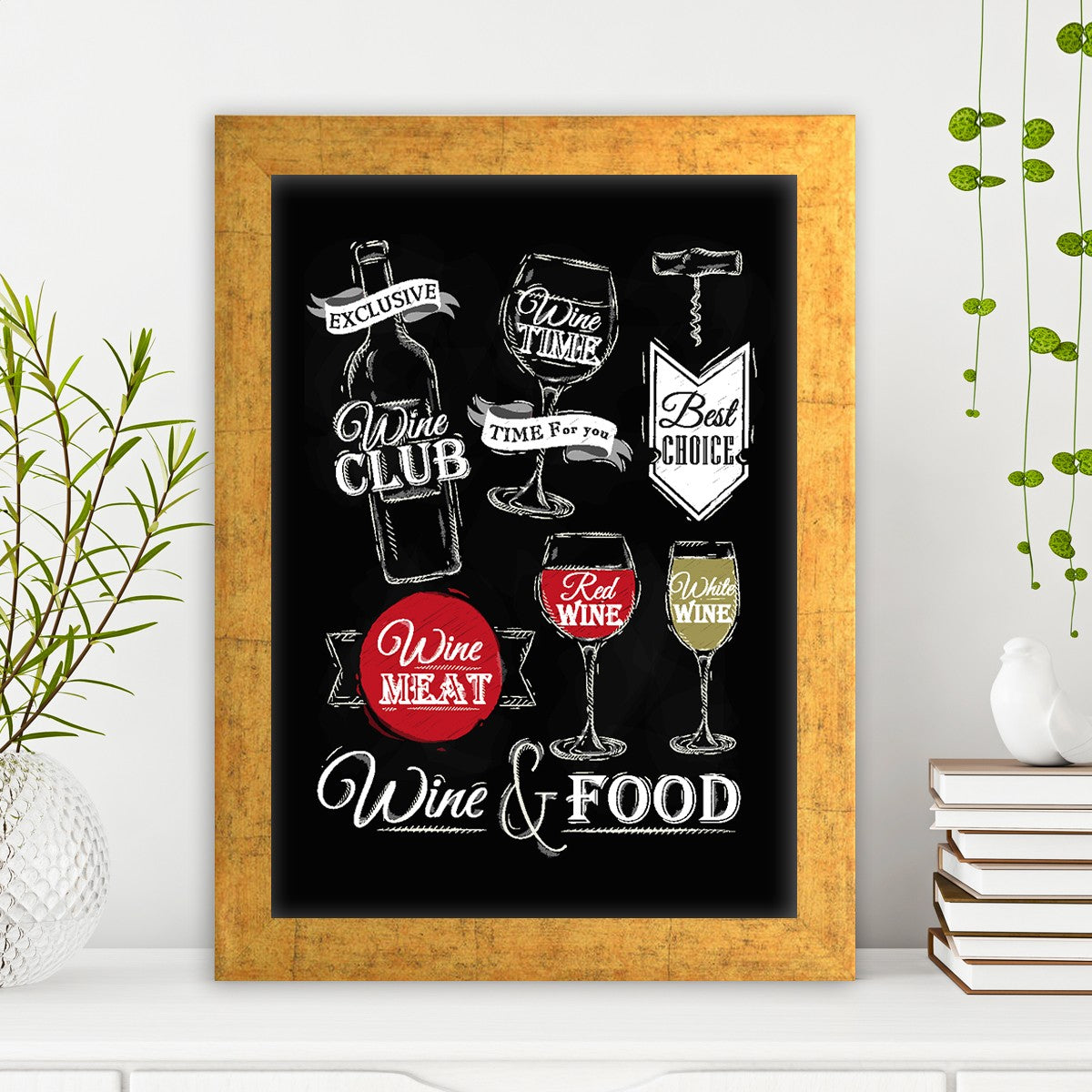 Quadro Decorativo MDF Emoldurado - Arte Multicolor 24x29cm com Moldura de Madeira 2cm