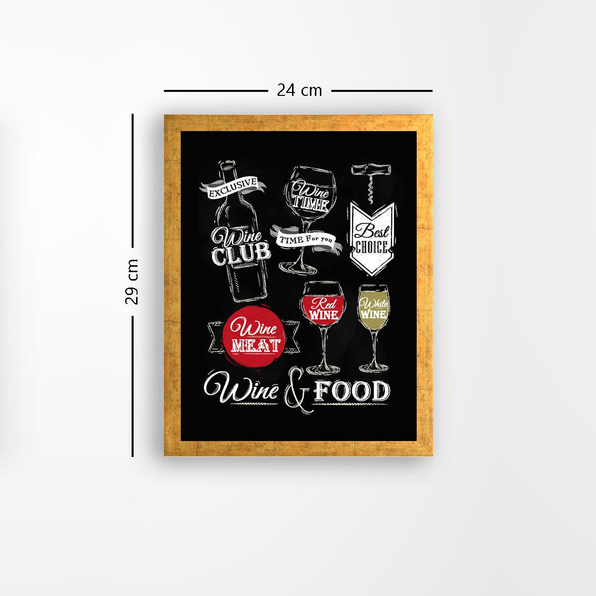 Quadro Decorativo MDF Emoldurado - Arte Multicolor 24x29cm com Moldura de Madeira 2cm