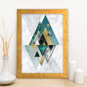 Quadro Decorativo MDF Emoldurado - Arte Multicolor 24x29cm com Moldura de Madeira 2cm